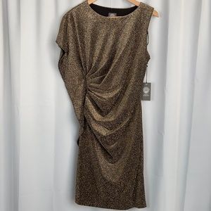 Vince Camuto Women’s Metallic Asymmetrical Bodycon Dress Size 10 NWT